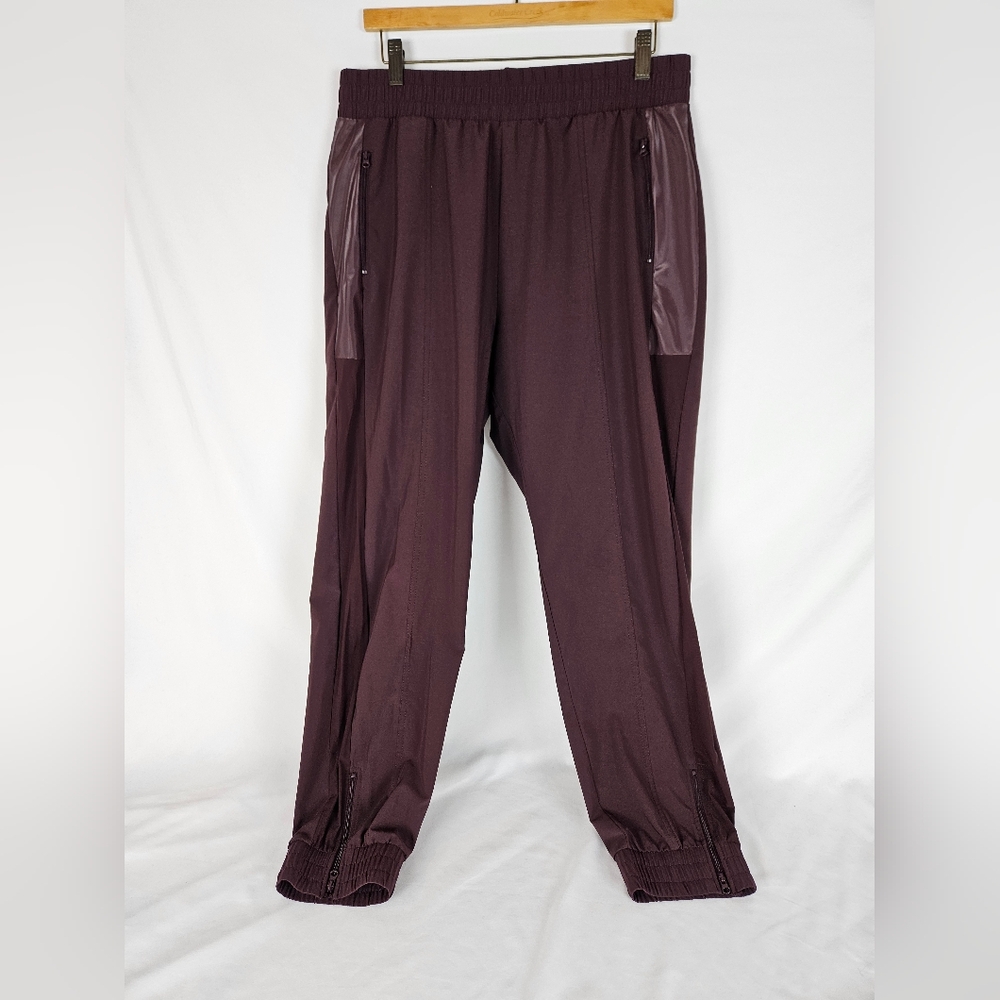 Victoria's Secret Plum Track Pants with Elastic Waistband